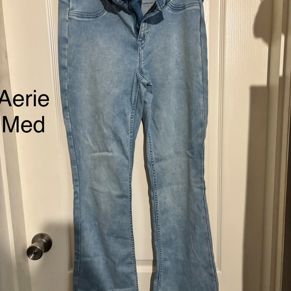 Aerie Light Blue Flare Jeans
